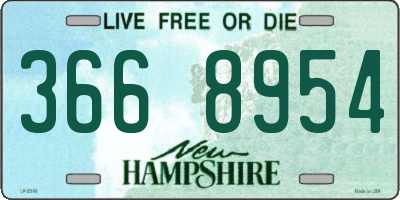 NH license plate 3668954