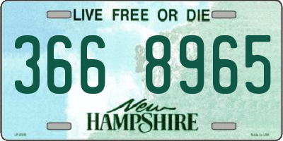NH license plate 3668965