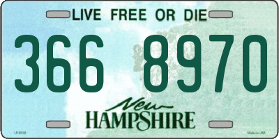 NH license plate 3668970