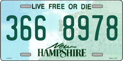 NH license plate 3668978