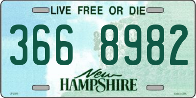 NH license plate 3668982