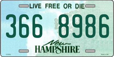 NH license plate 3668986