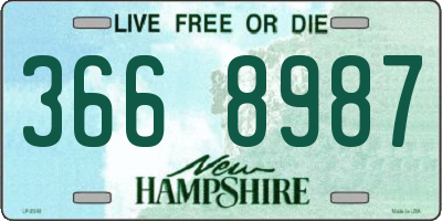 NH license plate 3668987