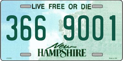 NH license plate 3669001