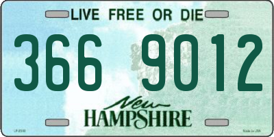 NH license plate 3669012