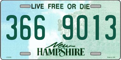 NH license plate 3669013