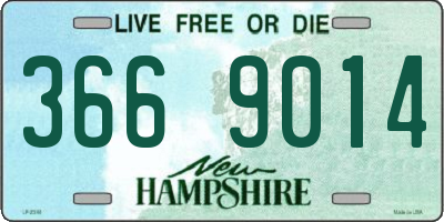 NH license plate 3669014