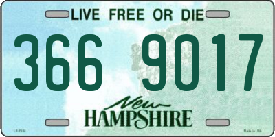 NH license plate 3669017