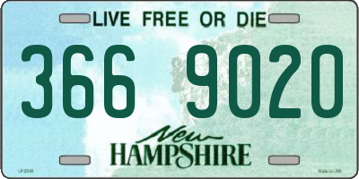 NH license plate 3669020