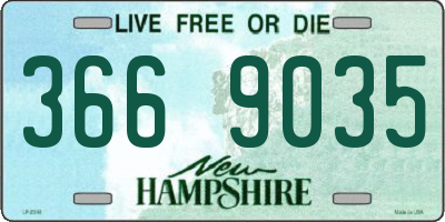 NH license plate 3669035