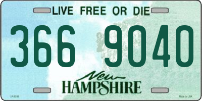 NH license plate 3669040