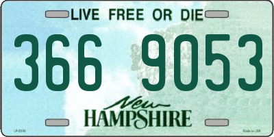 NH license plate 3669053