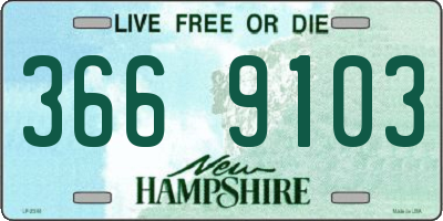 NH license plate 3669103