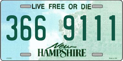 NH license plate 3669111