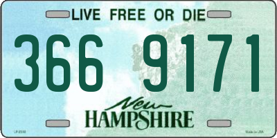 NH license plate 3669171