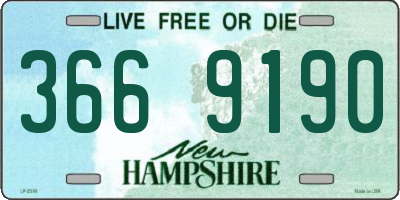 NH license plate 3669190