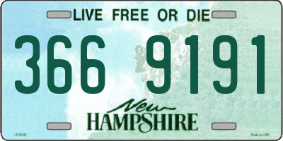NH license plate 3669191