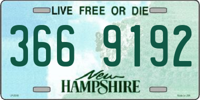 NH license plate 3669192