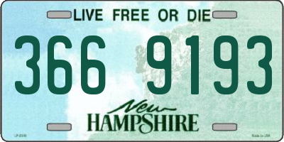 NH license plate 3669193