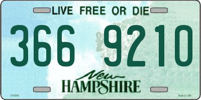 NH license plate 3669210