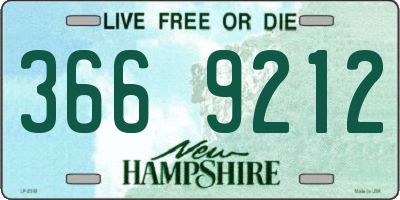 NH license plate 3669212