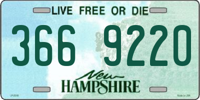 NH license plate 3669220