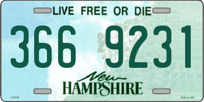 NH license plate 3669231