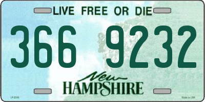 NH license plate 3669232