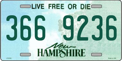 NH license plate 3669236