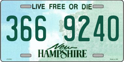NH license plate 3669240