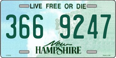 NH license plate 3669247