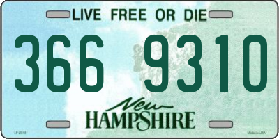 NH license plate 3669310