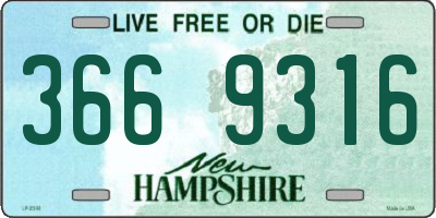 NH license plate 3669316