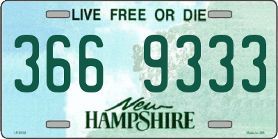 NH license plate 3669333