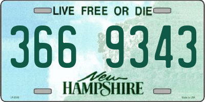NH license plate 3669343