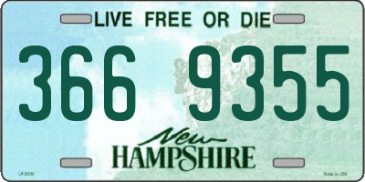 NH license plate 3669355
