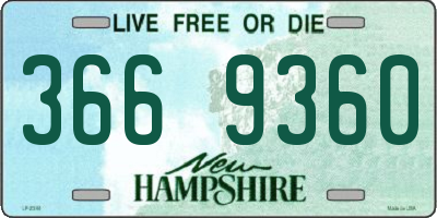 NH license plate 3669360