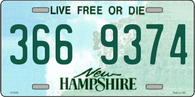 NH license plate 3669374