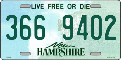 NH license plate 3669402