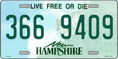 NH license plate 3669409