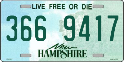 NH license plate 3669417