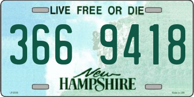 NH license plate 3669418