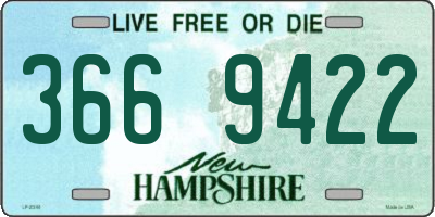 NH license plate 3669422