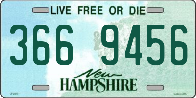 NH license plate 3669456