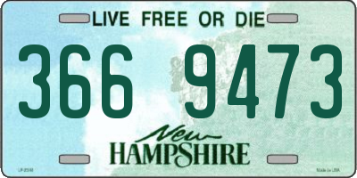 NH license plate 3669473