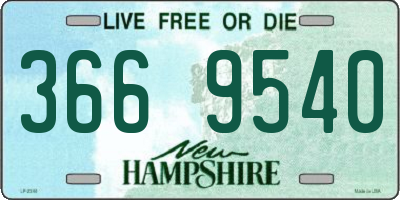 NH license plate 3669540