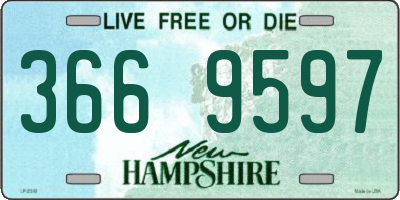 NH license plate 3669597