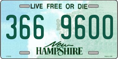 NH license plate 3669600