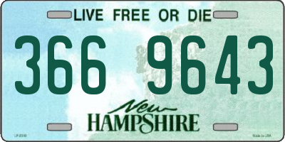 NH license plate 3669643