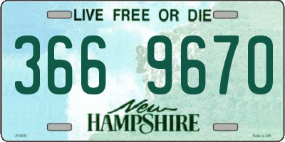 NH license plate 3669670